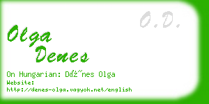 olga denes business card